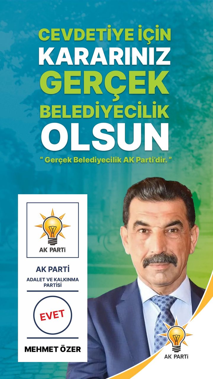 Cevdetiye için Kararınız Gerçek Belediyecilik Olsun | Mehmet Özer